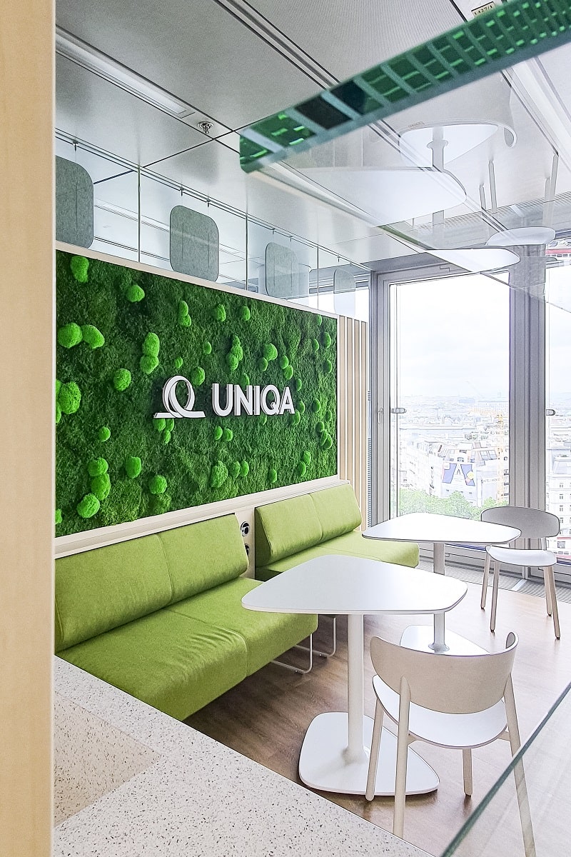 Office in Wien with GREENIN Mosswall